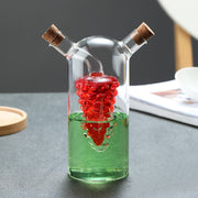 Kitchen Storage Sealed Bottles, Double-layer 2-in-1 Glass Bottles, Oil, Vinegar, Sauce, Seasoning Bottles, Kitchen Tools