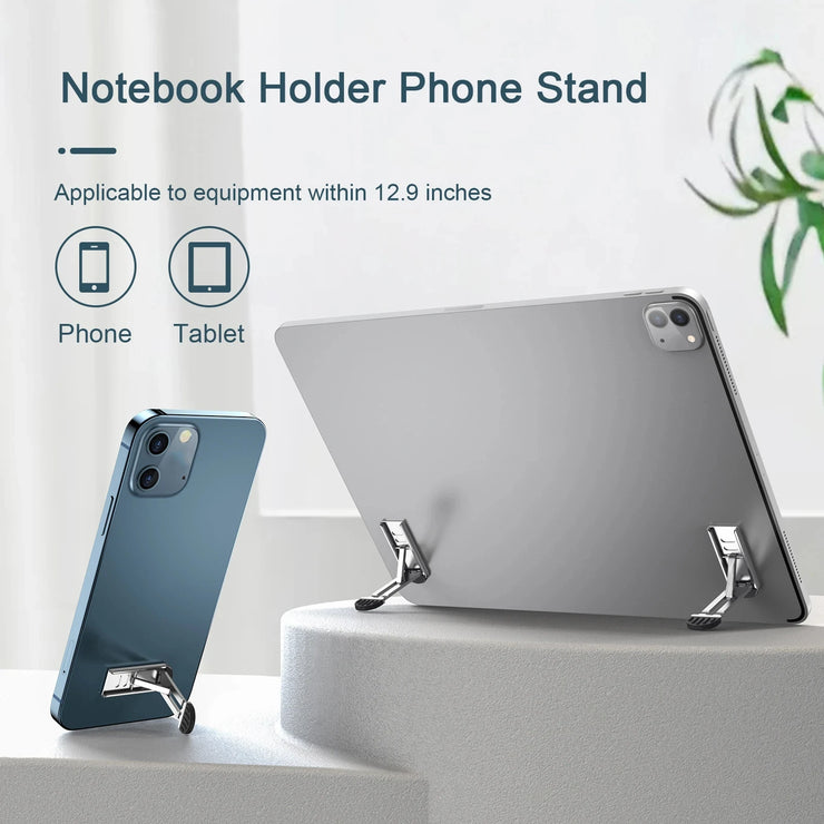 Laptop and tablet support suspended elevated ultra-thin folding lifting and cooling bracket