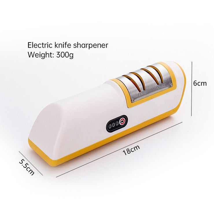 Multifunctional Electric Knife Sharpener. Automatic, professional, small - sized for kitchen use. Quick - sharpening with non -