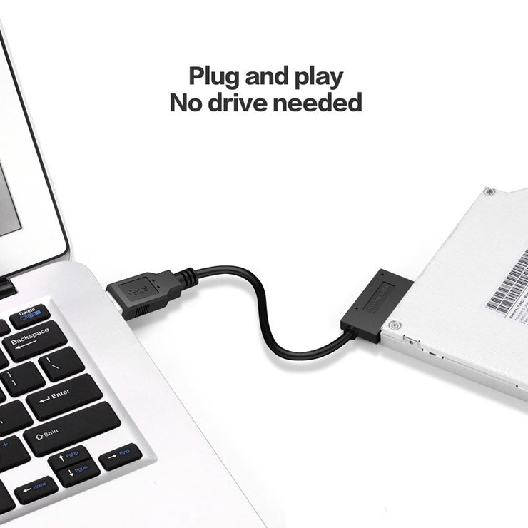USB 3.0 to SATA7+6-pin easy drive cable laptop optical drive adapter cable SATA optical drive to USB