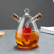 Kitchen Storage Sealed Bottles, Double-layer 2-in-1 Glass Bottles, Oil, Vinegar, Sauce, Seasoning Bottles, Kitchen Tools