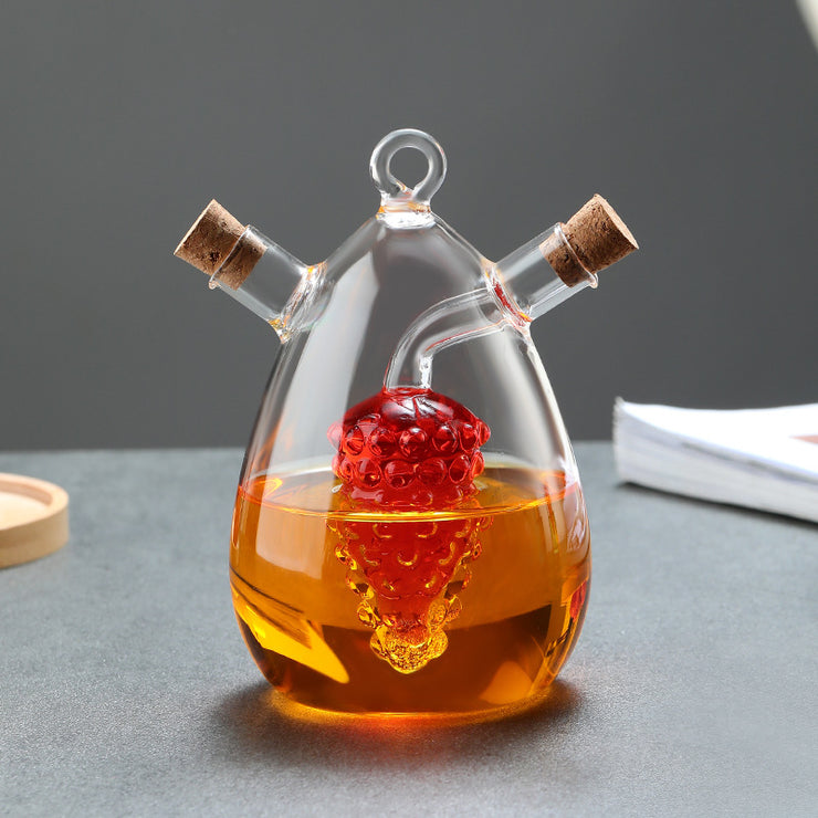 Kitchen Storage Sealed Bottles, Double-layer 2-in-1 Glass Bottles, Oil, Vinegar, Sauce, Seasoning Bottles, Kitchen Tools